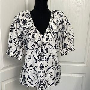 Roller Rabbit top size L  cotton/lurex